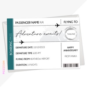thumbnail image 2 of Personalised Scratch-Off Boarding Pass Card – Surprise Trip Reveal Gift 2 of 5