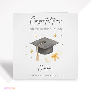 Carte de remise de diplôme personnalisée - Cadeau de remise de diplôme pour elle ou pour lui - Félicitations universitaires pour son fils, sa fille, son petit-fils, sa petite-fille