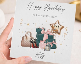 Personalised 21st Birthday Card for Daughter, Niece or Granddaughter | Gift For Her