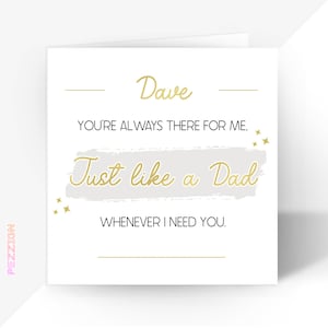 Personalisierte Vatertagskarte für Stiefvater - Just Like A Dad Card, Step Dad Card For Fathers Day, Father Figure Fathers Day Card