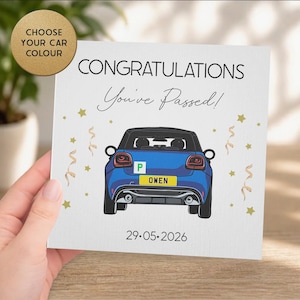 Gepersonaliseerde gefeliciteerd Wenskaart rijexamen - geslaagd voor rijbewijs - kaart rijlessen