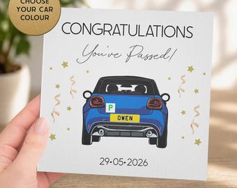 Personalised Congratulations Driving Test Greetings Card - Passed Driving Test Card - Driving Lessons Card
