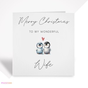 Carte de Noël pour femme : carte de joyeux Noël, carte de Noël pour elle, cadeau de Noël pour petite amie