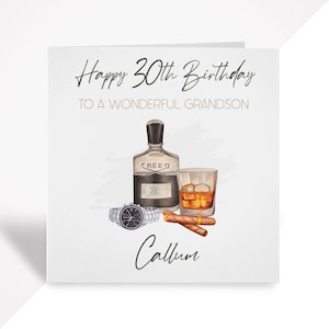 d'anniversaire pour homme personnalisée | Carte d'anniversaire pour lui | Frère, fils, mari, père, petit-fils, ami | 21e 30e 40e 50e 60e anniversaire de naissance