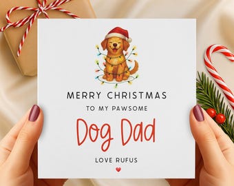 Personalised Christmas Card From the Dog – Gift for Dog Dad or Dog Mum