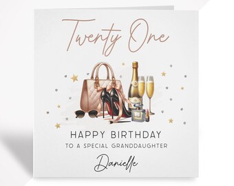 Birthday Card for Daughter, Sister, Granddaughter, Niece | 18th, 21st, 30th, 40th, 50th | Luxury Handmade Gift for Her