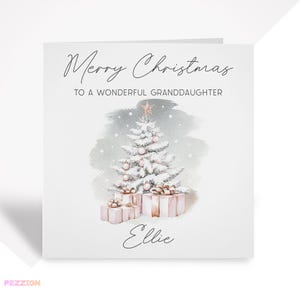 Carte de Noël personnalisée pour maman, fille, petite-fille, nièce, filleule, ami | Cadeau souvenir de Noël de luxe