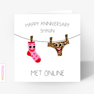 Carte d’anniversaire drôle personnalisée, Carte de couple, Met en ligne, Petit ami, Petite amie, Mari, Femme, Partenaire