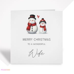 Biglietto di Natale per la moglie - Biglietto di Buon Natale, Biglietto di Natale per lei, Regalo di Natale per la fidanzata