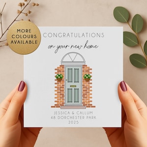 Personalised New Home Card – Congratulations on Your New Home – Housewarming Gift – Card for Friends, Family or Couples