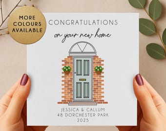 Personalised New Home Card – Congratulations on Your New Home – Housewarming Gift – Card for Friends, Family or Couples
