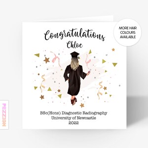 Personalised Graduation Card, University Card, Congratulations Card, Gift, Daughter, Sister, Friend, Free UK Delivery