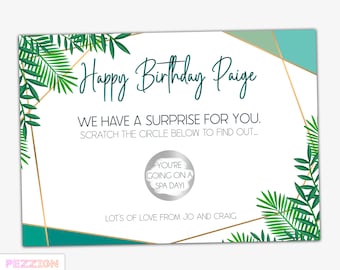 Rubbelkarte Personalisierter Geschenkgutschein Personalisierte Rubbelkarte Als Geschenk - Enthüllungserlebnis Für Urlaub Oder Event Handmade Überraschungskarte