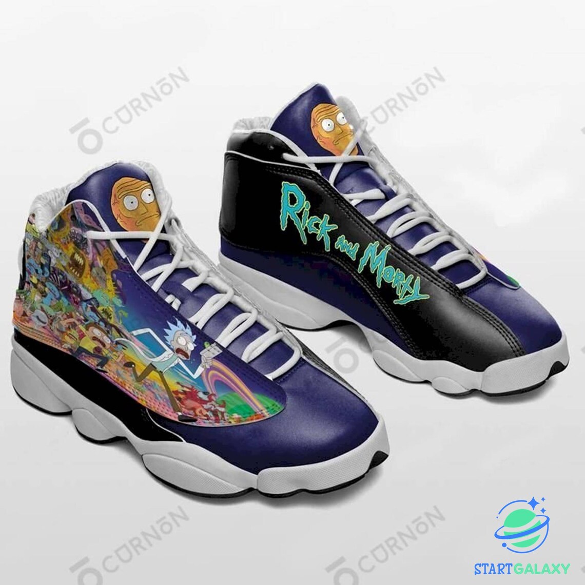 Rick and Morty AIR JD13 Sneakers 0111 Custom Jordan | Etsy