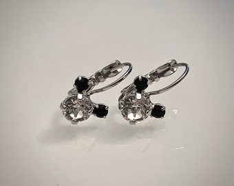 Small Crystal Mouse Drop Earrings