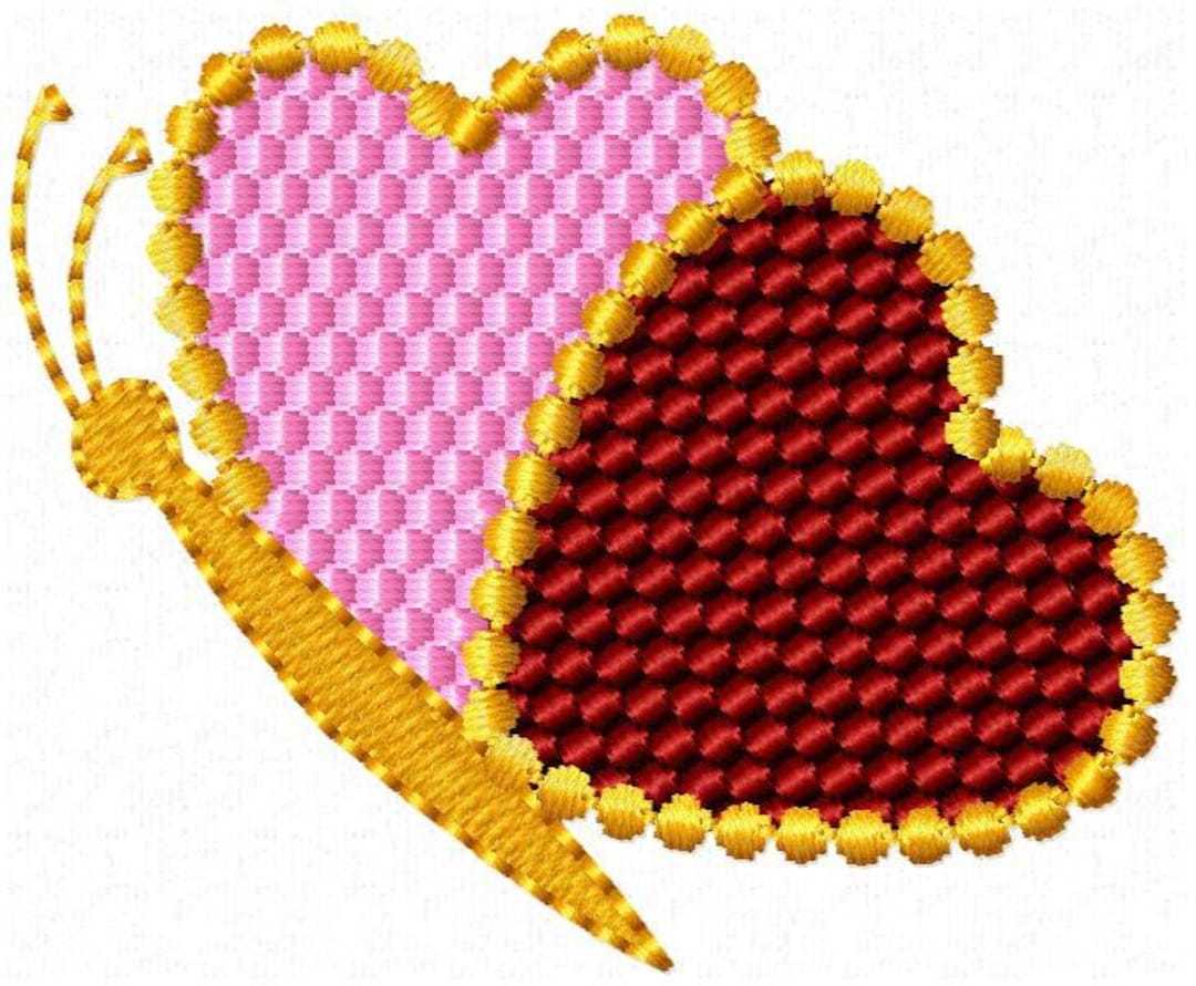 Butterfly Butterflies Heart Wings Machine Embroidery Design 4x4 Hoop - Etsy