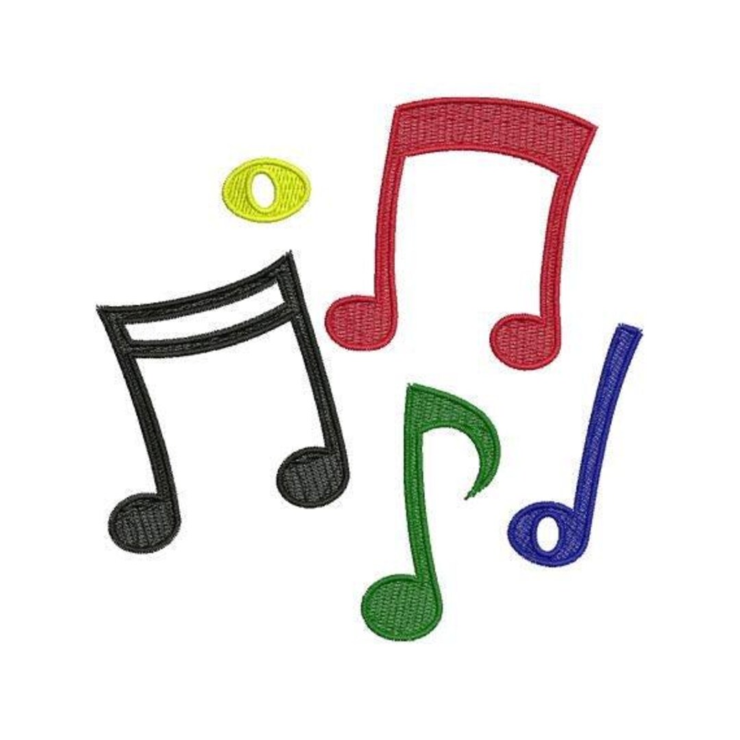 Musical Note Hoop Music Note Group Machine Embroidery Design 4x4 and 5x7 Hoop - Etsy