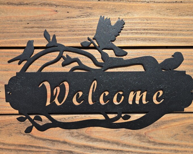 WELCOME SIGN | Birds on Branch | Birds