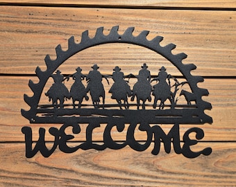 WELCOME SIGN | Cowboy | Half Saw