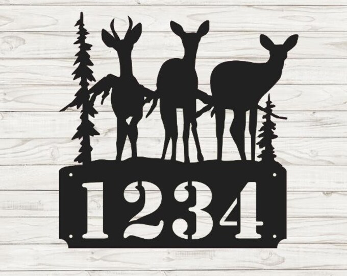 Spike and Friends Horizontal Home Address Sign | Custom Address Plaque | Rustic Address Plaque