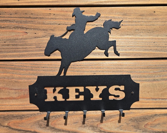 BRONC RIDER | Key Rack | Cowboy | Horse
