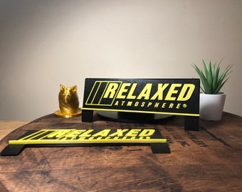RELAXED ATMOSPHERE Custom Vehicle Display Plaque, Perfect for Car Shows! Set of 2