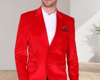 Designer Red velvet suit for men, suit for groom and groomsmen, elegant wear for prom, party wear, wedding, dinner, bespoke wear for men.