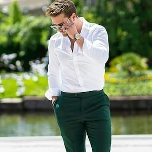 Buy White Green Shirt Online In India -  India