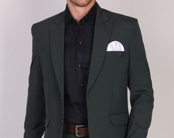 green suit for men, 2 piece suit for groom and groomsmen, elegant wear for prom, dinner, party wear, office wear suit.