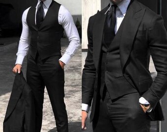 black suit design man