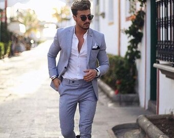 Grey Wedding Suit - Etsy