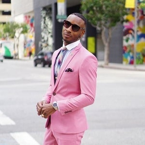 Man Pink 2 Piece Wedding Suit for Groom & Groomsmen-summer - Etsy