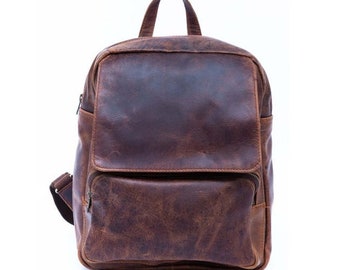 Full grain Handmade Mini leather backpack, Small backpack, School backpack for Women, College backpack, Women Rucksack Purse