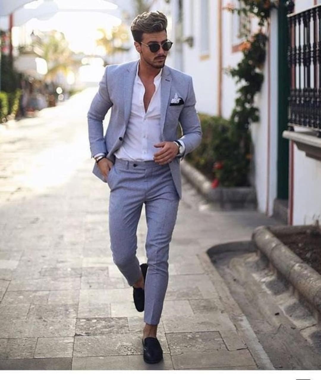 Man Linen Blue Wedding Suit-summer Suit-wedding Suits-dinner - Etsy Norway Man Linen Blue Wedding Suit-Summer Suit-Wedding Suits-Dinner - Etsy Norway