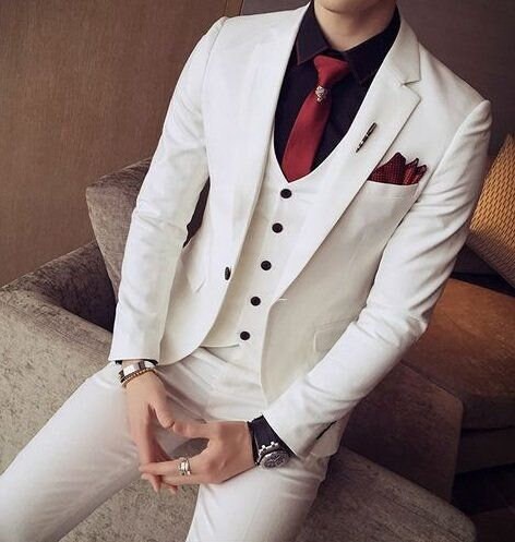 Mens White Suit - Etsy
