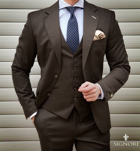 Brown Suit for Men 3 Piece Suit With Notch Lapel for Men - Etsy