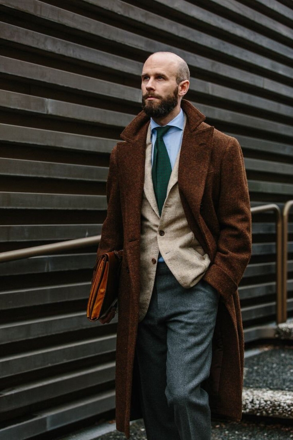 Man Coat-long Jacket-brown Long Coat-winter Jacket-woolen - Etsy