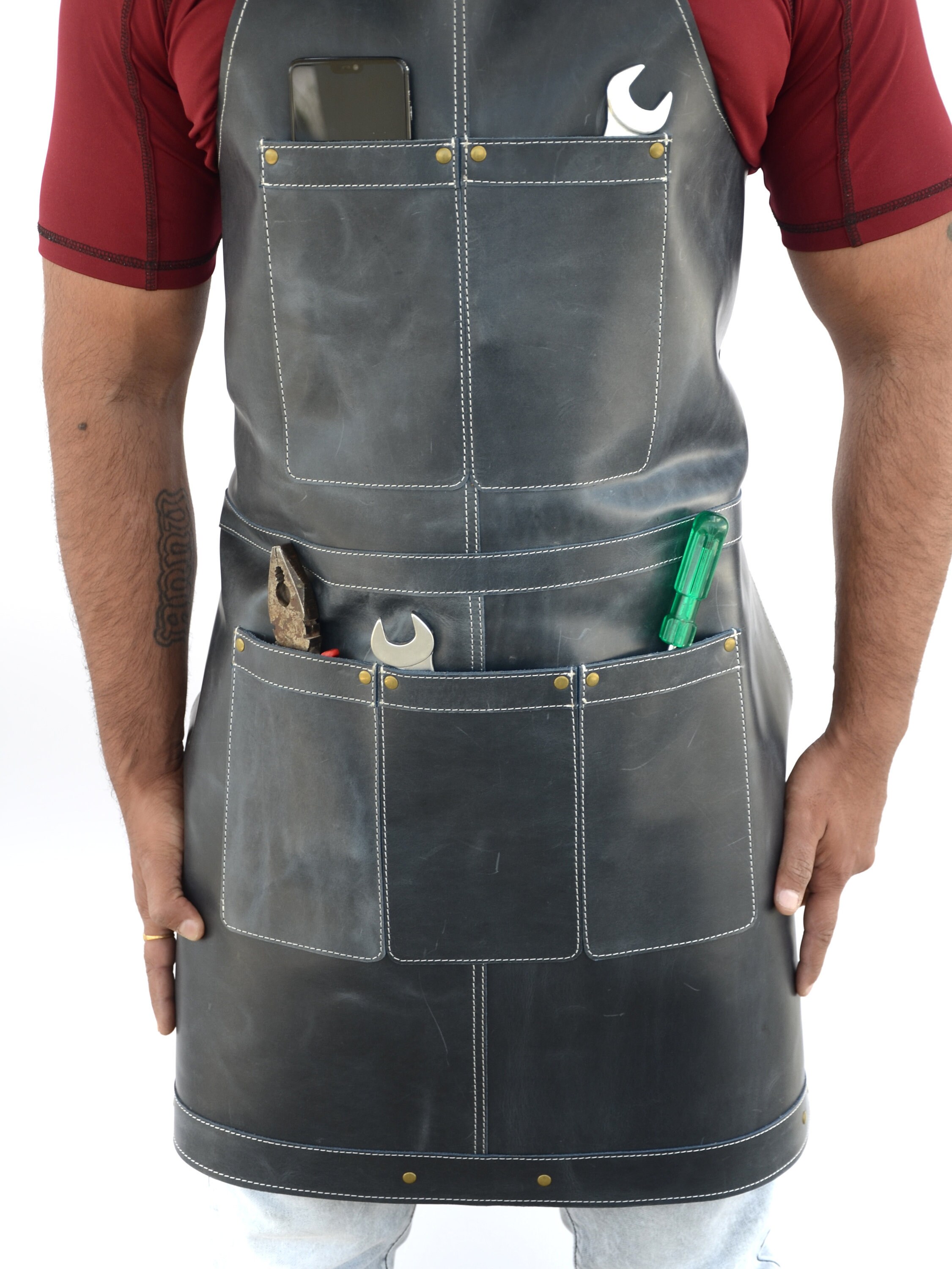 Leather apron Apron for Craft men blacksmith Butcher apron Etsy