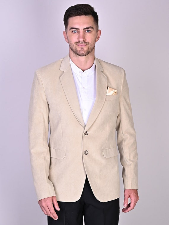 Beige clearance suede blazer