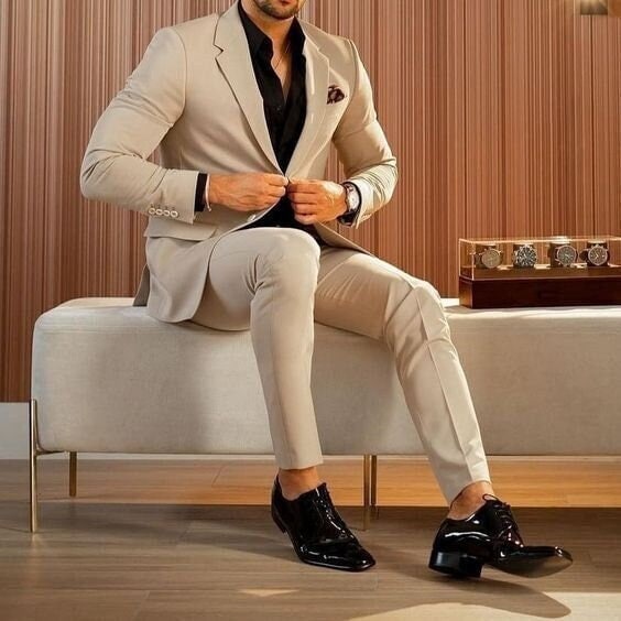 Bojoni Burnley Cream Slim Fit Suit | BOJONI