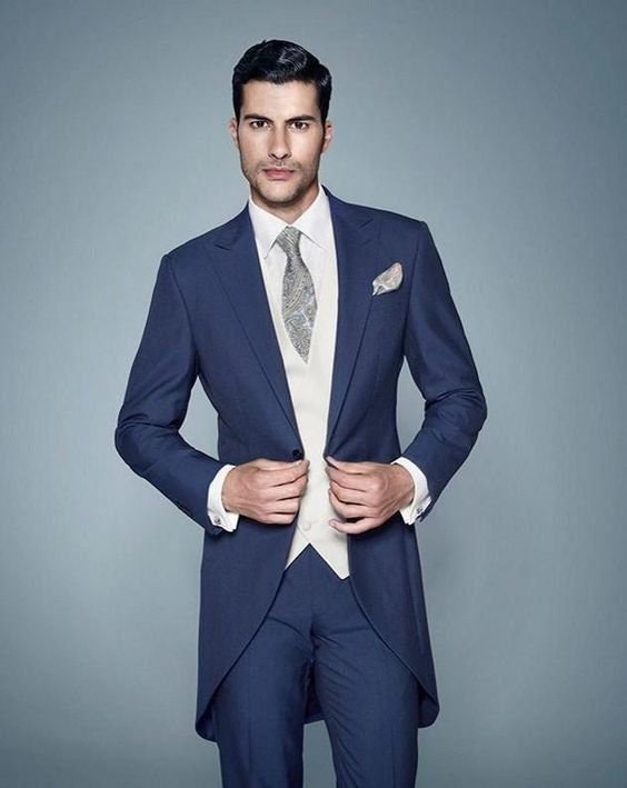 Blue Tail Suit for Men 2 Piece Elegant Wear for Prom - Etsy