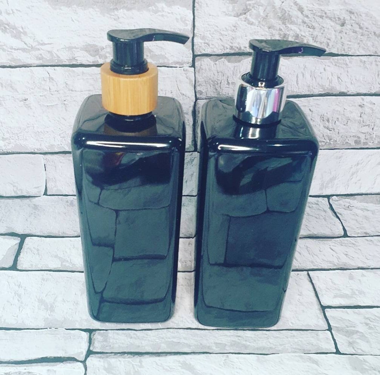 Coup De Pompe En 5 Lettres Bouteilles de pompe carré noir rechargeables / Bouteille pour | Etsy