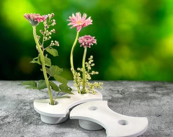 Handgjord Ikebana-vas med Kenzan-groda - Japanskt blomsterarrangemang