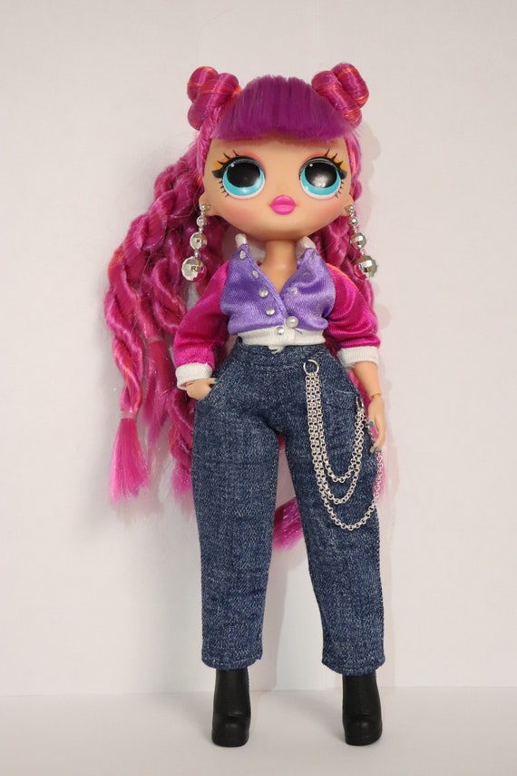 Denim pants for dolls. Jeans for dolls. Pants for dolls. Fashionable clothes for dolls. Clothes for dolls. Jeans. Denim clothing for dolls.