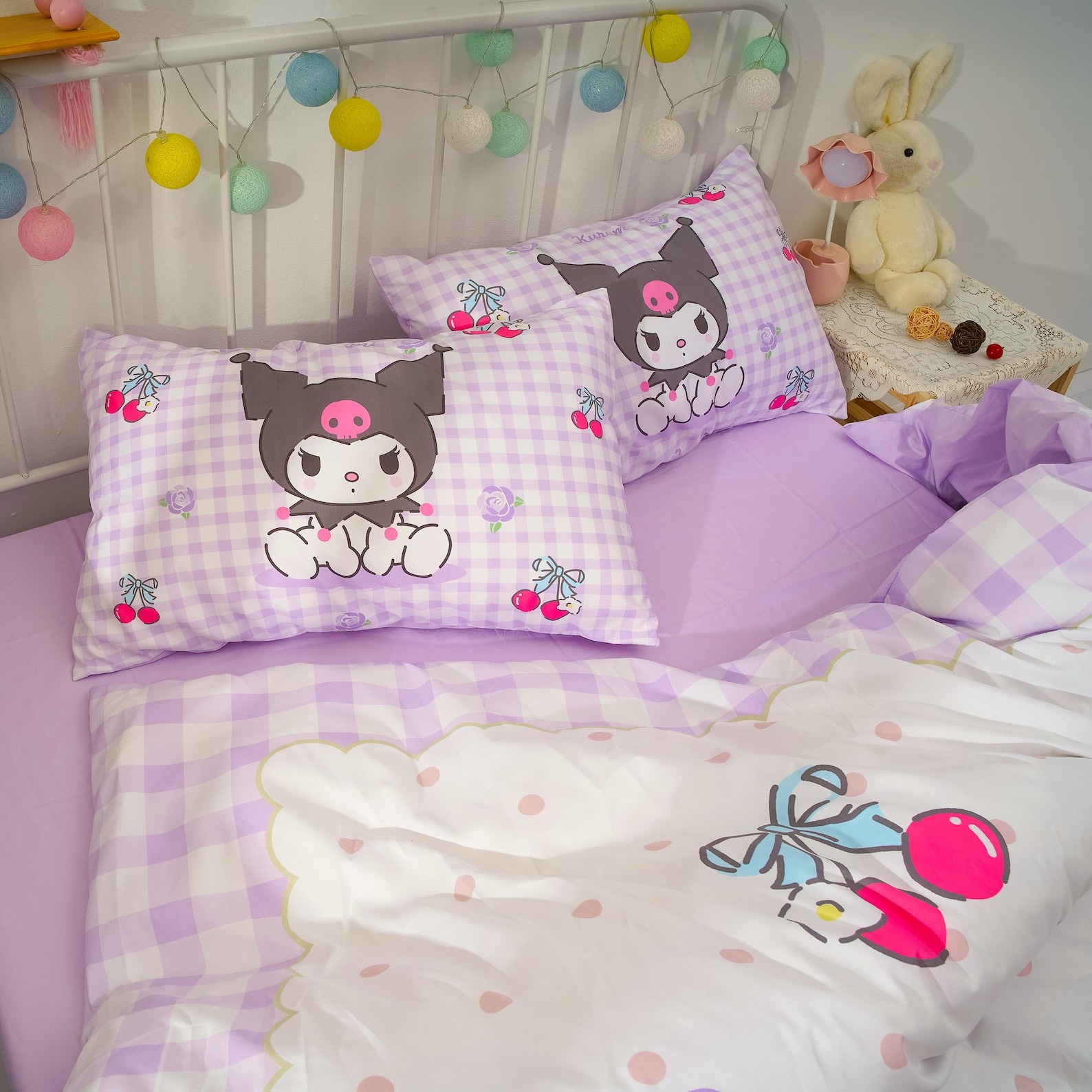 Kuromi Bedding Set Cinnamoroll Duvet Cover Pillowcases Etsy