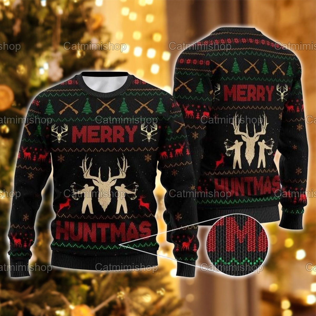 Christmas Ugly Sweater, Deer Ugly Christmas Sweater Men, Deer Christmas