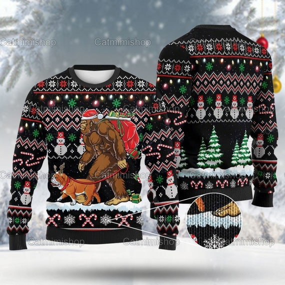 bulldog xmas sweater
