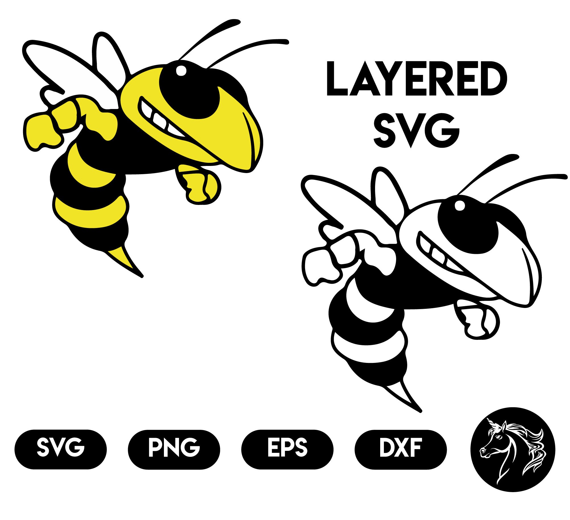Yellow Jackets SVG Bee svg Mascot svg Wasp Etsy