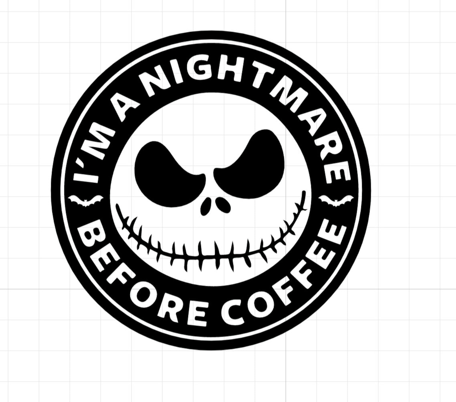 Jack Skellington starbucks logo SvgFull wrap SVG for | Etsy