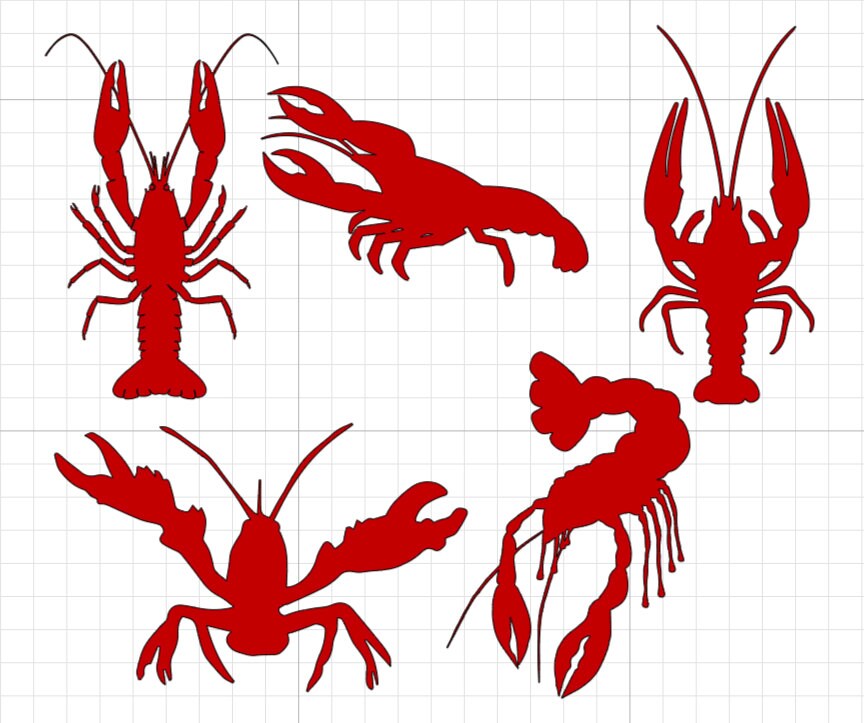 Crawfish SVG Cut File Lobster SVG Crawdad svg File for | Etsy